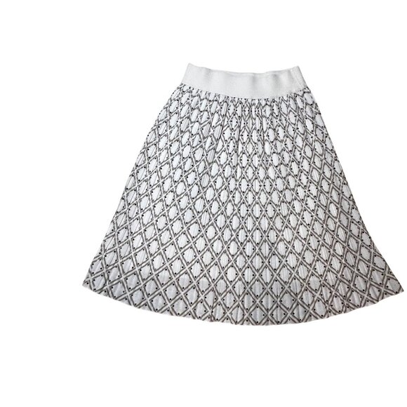 Metrowear Womens White & Black Diamond Pattern Skirt XL 1904 - Picture 2 of 6